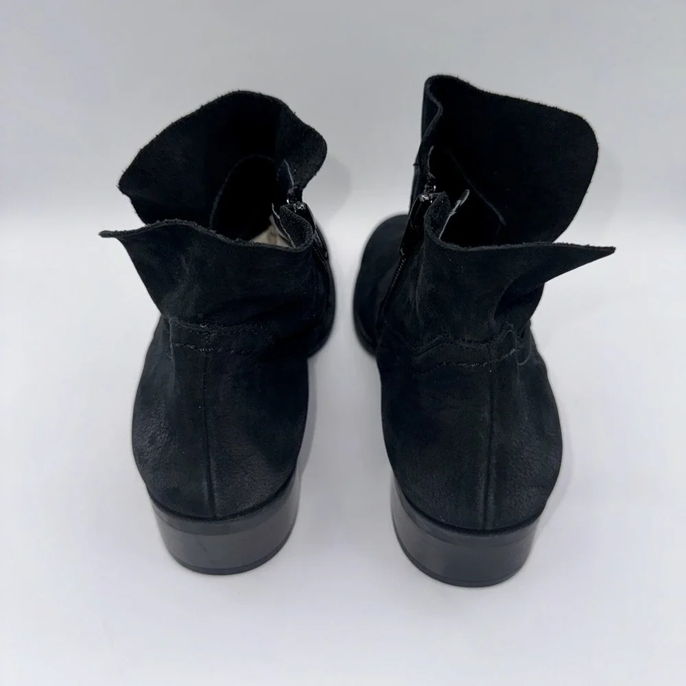 Paul Green Boston Boots‎ Womens Size 7.5 UK 5 Black Leather